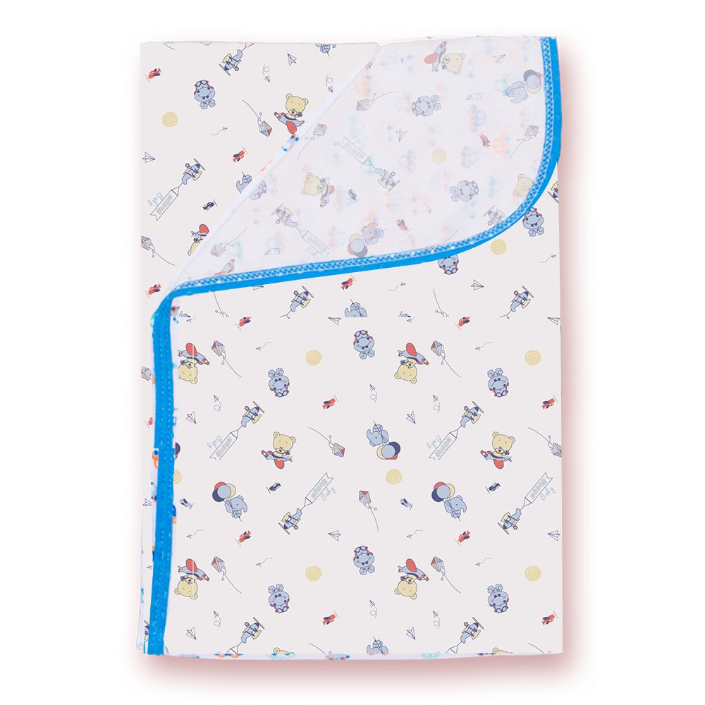 Manta para bebé, color azul, 75cm x 100cm - Landi Baby®