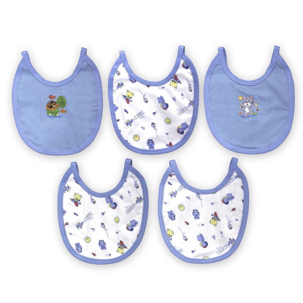 Trio de baberos para bebé en color azul - Landi Baby®