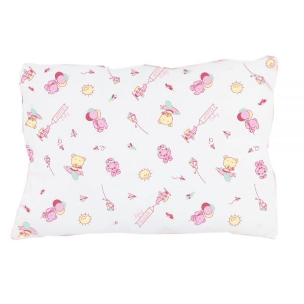 Almohada rosa para bebé, 25 cm X 35 cm.