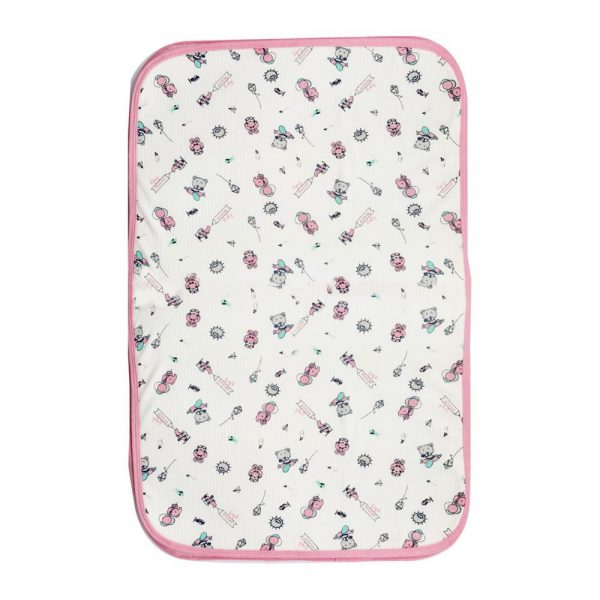 Cambiador de pañales para bebé rosa, 70 cm x 42 cm